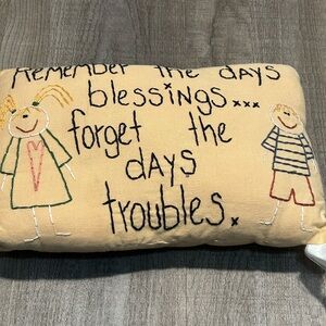 Embroidered Inspirational Pillow